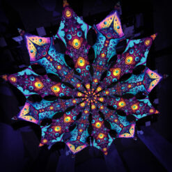 Divine Candle & Mushroom Temple - Psychedelic UV Canopy - 12 petals set - 3D-Preview - Club