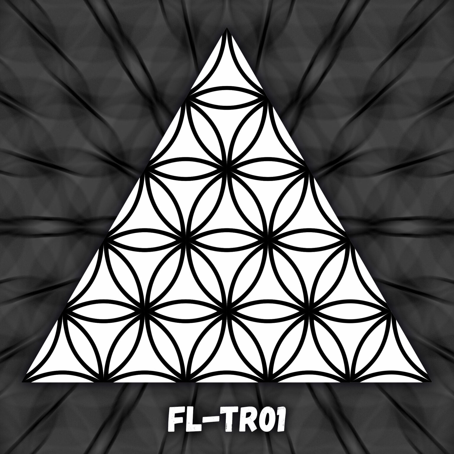 Flower of Life - FL-TR01 - Psychedelic Black&White Triangle - Design Preview
