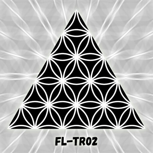 Flower of Life - FL-TR02 - Psychedelic Black&White Triangle - Design Preview