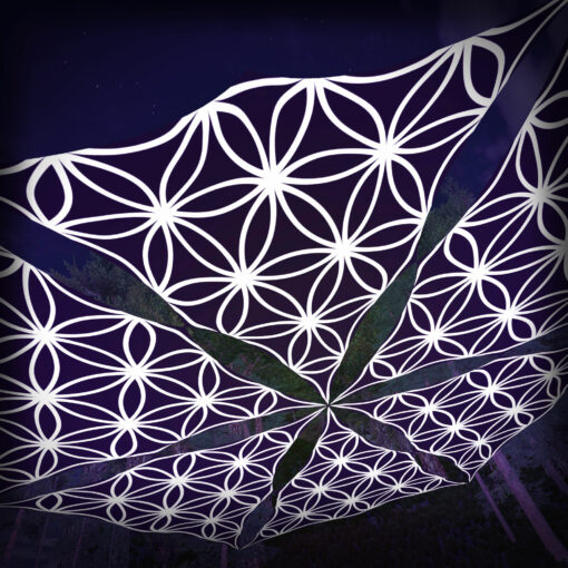 Flower of Life - FL-TR02 - Psychedelic Black&White Canopy - 6 triangles set - 3D-Preview - Forest