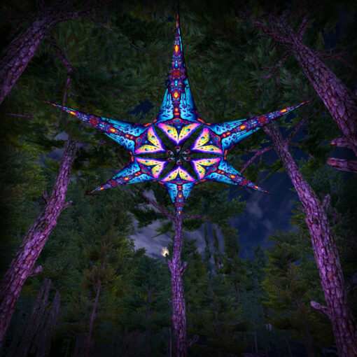 Mushroom Temple - Psychedelic UV Canopy - 6 petals set - 3D-Preview - Forest