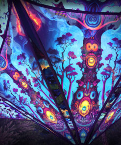 Mystic Spores - Hexagram and Pyramid - MS-HXP02 - UV-Canopy - Psychedelic Party Decoration - 3D-Preview