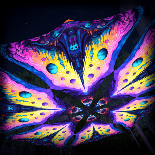 Mystic Spores - MS-TR01 - Psychedelic UV Canopy - 6 triangles set - 3D-Preview - Forest