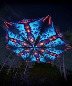 Mystic Spores - MS-TR02 - Psychedelic UV Canopy - 6 triangles set - 3D-Preview - Forest