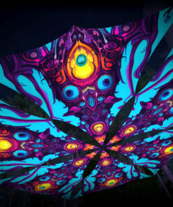 Mystic Spores - MS-TR03 - Psychedelic UV Canopy - 6 triangles set - 3D-Preview - Forest