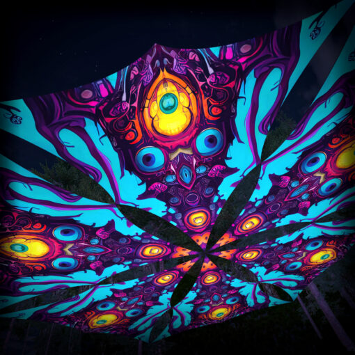Mystic Spores - MS-TR03 - Psychedelic UV Canopy - 6 triangles set - 3D-Preview - Forest