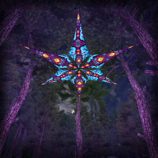 Cosmic Oracle & Divine Candle - Psychedelic UV Canopy - 6 petals set - 3D-Preview - Forest