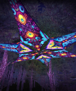 Divine Candle & Mushroom Temple - Psychedelic UV Canopy - 6 petals set - 3D-Preview - Forest