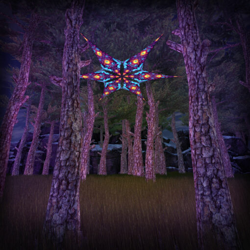 Divine Candle - Psychedelic UV Canopy - 6 petals set - 3D-Preview - Forest