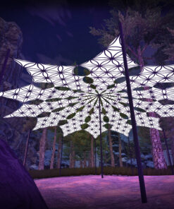 FL-PT01 - Psychedelic Black and White Canopy - 12 petals set - 3D-Preview - Forest - 