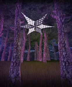 FL-PT01 and FL-PT02 - Psychedelic Black and White Canopy - 6 petals set - 3D-Preview - Forest - 