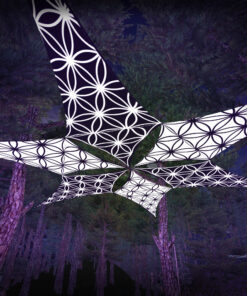 FL-PT01 and FL-PT02 - Psychedelic Black and White Canopy - 6 petals set - 3D-Preview - Forest - 