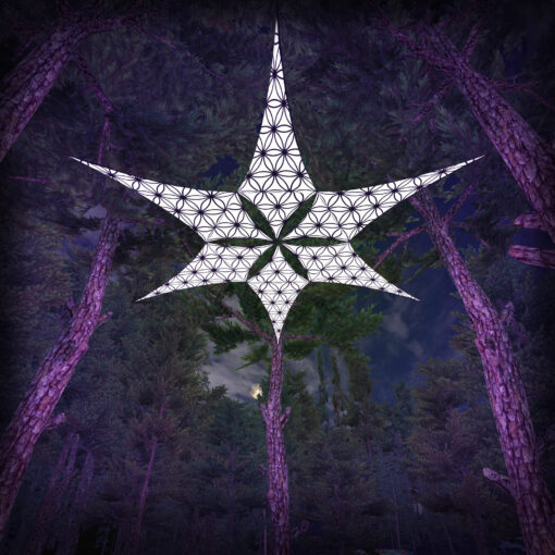 FL-PT01 - Psychedelic Black and White Canopy - 6 petals set - 3D-Preview - Forest - "Flower of Life" Collection