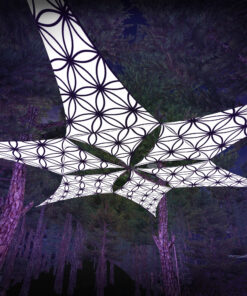 FL-PT01 - Psychedelic Black and White Canopy - 6 petals set - 3D-Preview - Forest - 