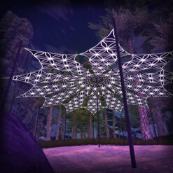 FL-PT02 - Psychedelic Black and White Canopy - 12 petals set - 3D-Preview - Forest - 