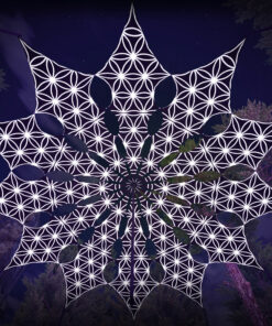 FL-PT02 - Psychedelic Black and White Canopy - 12 petals set - 3D-Preview - Forest - 