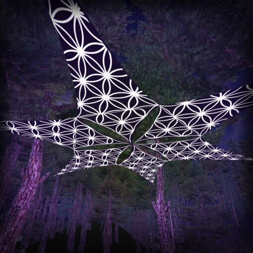 FL-PT02 - Psychedelic Black and White Canopy - 6 petals set - 3D-Preview - Forest - "Flower of Life" Collection