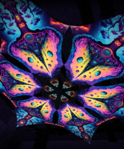 Mystic Spores - Hexagram MS-DM04 - Psychedelic UV-Canopy - 3D-Preview - Club
