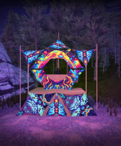 Mystic Spores - MS-DN02 - Donut DJ-Stage - Psychedelic UV-Reactive Decoration - 3D-Preview