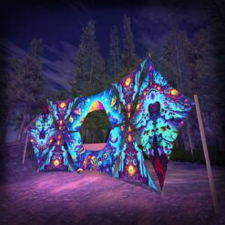 Mystic Spores - MS-DN03 - Donut DJ-Stage - Psychedelic UV-Reactive Decoration - 3D-Preview