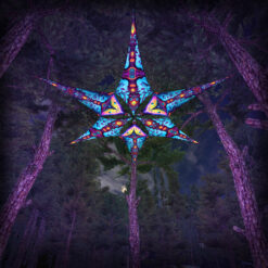 Mushroom Temple & Divine Candle - Psychedelic UV Canopy - 6 petals set - 3D-Preview - Forest