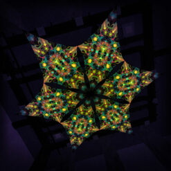 Reincarnation 2 - Hexagram R2-DM02 - Psychedelic UV-Canopy - 3D-Preview - Club