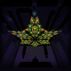 Reincarnation 2 - Hexagram R2-DM02 - Psychedelic UV-Canopy - 3D-Preview - Club