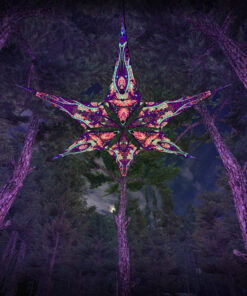 "Emerald Scales" and "Tropical Venom" UV-Reactive Canopy Ceiling Decoration 6 Petals 3D-Preview