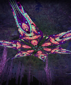 "Tropical Venom" UV-Reactive Canopy Ceiling Decoration 6 Petals 3D-Preview