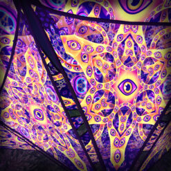 Abracadabra - Hexagram and Pyramid - AB-HXP01 - UV-Canopy - Psychedelic Party Decoration - 3D-Preview