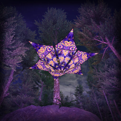 Abracadabra - Hexagram and Pyramid - AB-HXP03 - UV-Canopy - Psychedelic Party Decoration - 3D-Preview