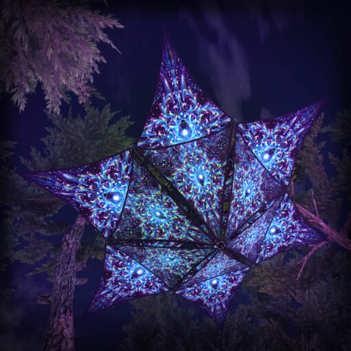 Enlightenment - Hexagram and Pyramid - EN-HXP02 - UV-Canopy - Psychedelic Party Decoration - 3D-Preview