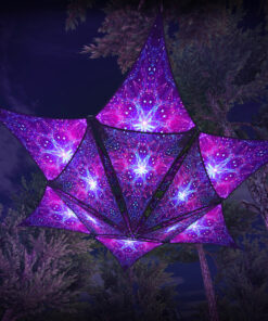 Enlightenment - Hexagram and Pyramid - EN-HXP03 - UV-Canopy - Psychedelic Party Decoration - 3D-Preview