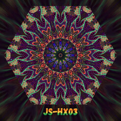 Jungle Snakes - UV-Hexagon - JS-HX03 - Psychedelic UV-Reactive Ceiling Decoration Element - Design Preview