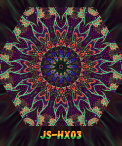 Jungle Snakes - UV-Hexagon - JS-HX03 - Psychedelic UV-Reactive Ceiling Decoration Element - Design Preview