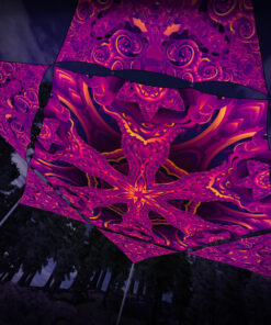 LB-HX03 Hexagon and 6 Triangles LB-TR03 - 3D-Preview - Forest - Psychedelic UV-Reactive Canopy – Ceiling Decoration