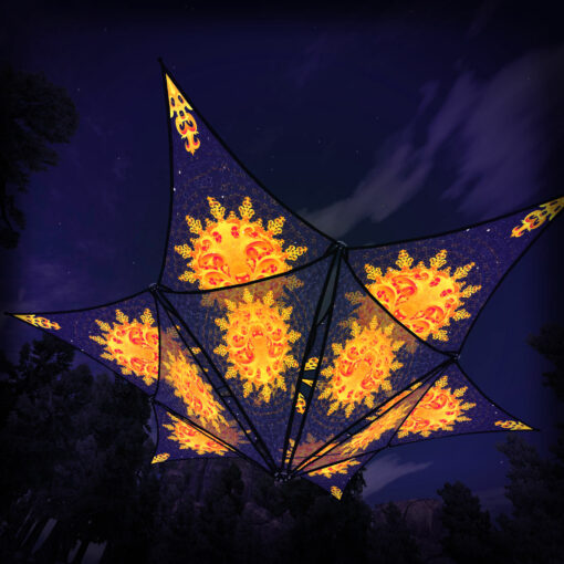 Winter Tale - Hexagram and Pyramid - WT-HXP01 - UV-Canopy - Psychedelic Party Decoration - 3D-Preview