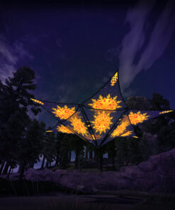 Winter Tale - Hexagram and Pyramid - WT-HXP01 - UV-Canopy - Psychedelic Party Decoration - 3D-Preview