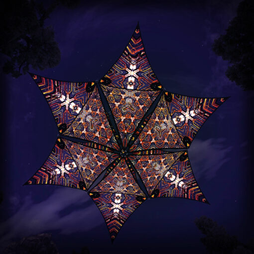 Winter Tale - Hexagram and Pyramid - WT-HXP02 - UV-Canopy - Psychedelic Party Decoration - 3D-Preview