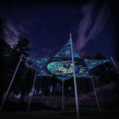 CP-HX02 Hexagon and 6 Triangles CP-TR02 - 3D-Preview - Forest - Psychedelic UV-Reactive Canopy – Ceiling Decoration