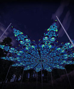 "Cyber Nexus" UV-Reactive Canopy Ceiling Decoration 12 Petals 3D-Preview