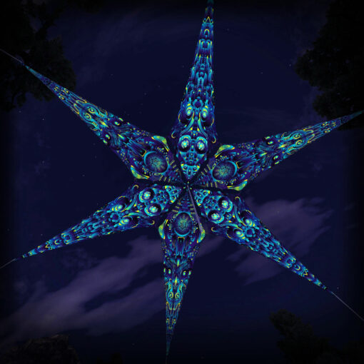 "Cyber Nexus" and "Neuro Hybrid" UV-Reactive Canopy Ceiling Decoration 6 Petals 3D-Preview