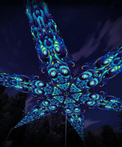 "Cyber Nexus" UV-Reactive Canopy Ceiling Decoration 6 Petals 3D-Preview