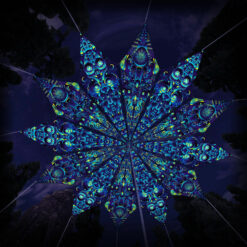 "Cyber Nexus" and "Neuro Hybrid" UV-Reactive Canopy Ceiling Decoration 12 Petals 3D-Preview