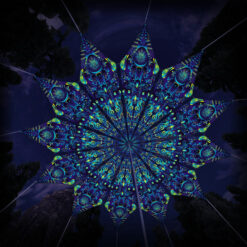 "Neuro Hybrid" UV-Reactive Canopy Ceiling Decoration 12 Petals 3D-Preview