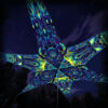 "Neuro Hybrid" and "Octo Bioforge" UV-Reactive Canopy Ceiling Decoration 6 Petals 3D-Preview