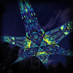 "Neuro Hybrid" and "Octo Bioforge" UV-Reactive Canopy Ceiling Decoration 6 Petals 3D-Preview