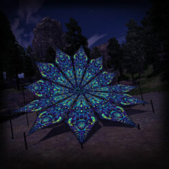 Neuro Hybrid - Psychedelic UV DJ-Stage - 12 petals set - 3D-Preview - Open Air Festival