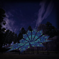 Neuro Hybrid - Psychedelic UV DJ-Stage - 12 petals set - 3D-Preview - Open Air Festival