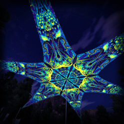 "Octo Bioforge" UV-Reactive Canopy Ceiling Decoration 6 Petals 3D-Preview